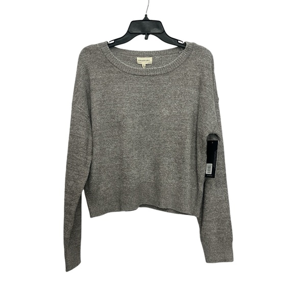 Thread & Supply Sweaters - Thread And Supply Cozy Life Perch Top Size Medium Gray Loungewear Crop Oversized